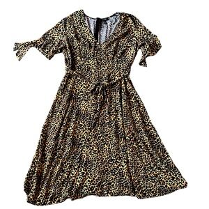 🔥4 for $75🔥 Jessica Simpson Leopard Print Dress Size XL fits like a Large